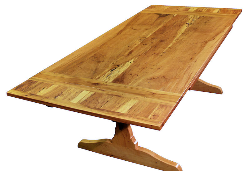 Spalted Pecan Table with Self-Storing Leaves