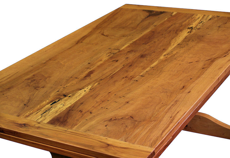 Spalted Pecan Table with Self-Storing Leaves