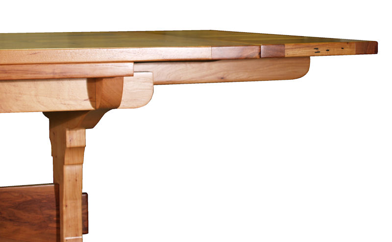 Spalted Pecan Table with Self-Storing Leaves