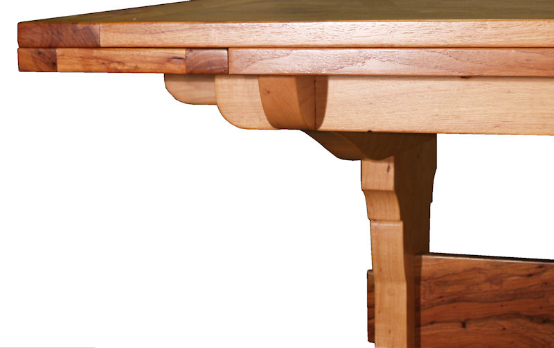 Spalted Pecan Table with Self-Storing Leaves