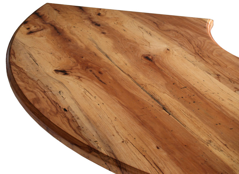 Spalted Pecan Table with Custom Metal Base