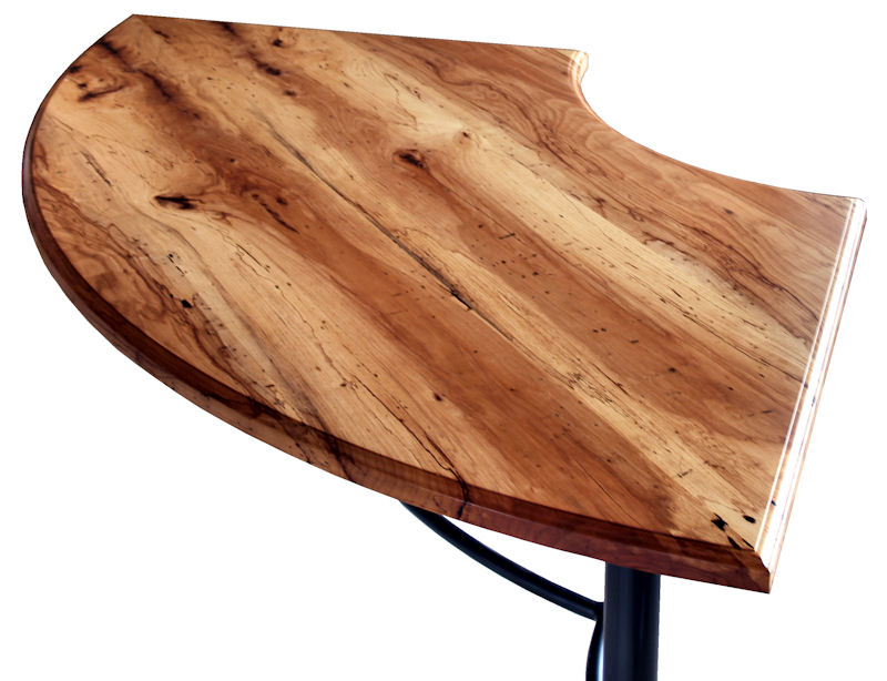 Spalted Pecan Table with Custom Metal Base