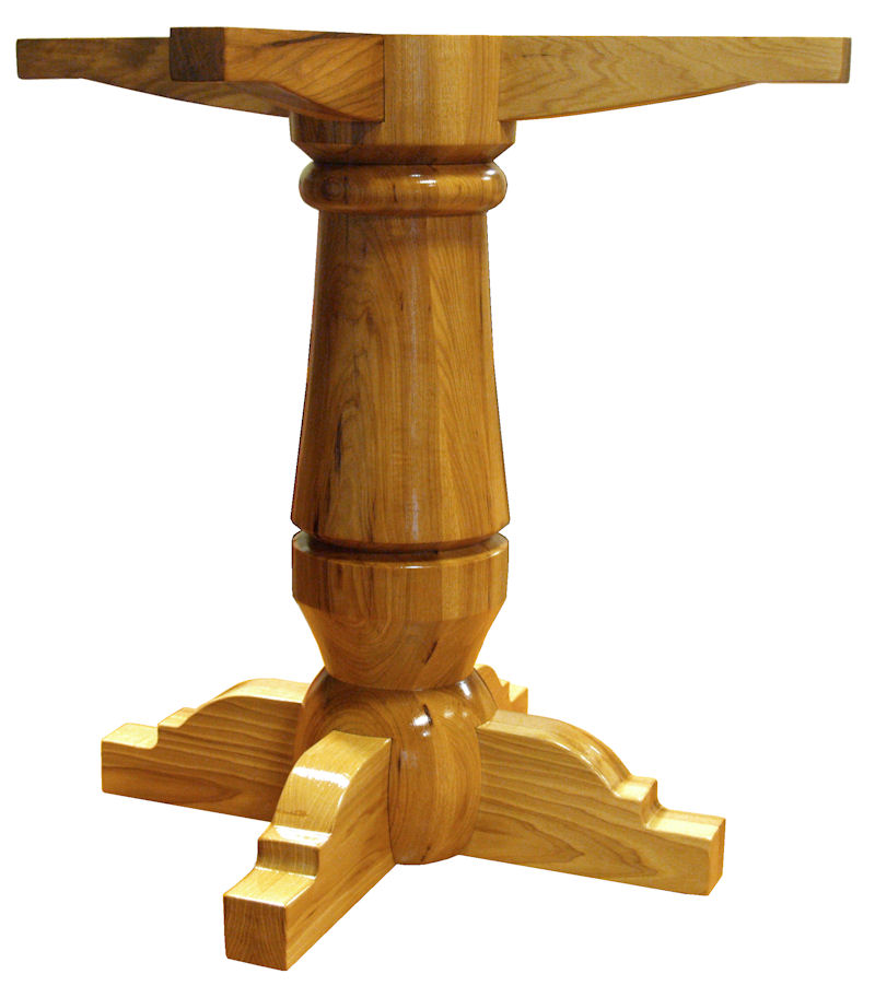 Pecan Round Pedestal Table