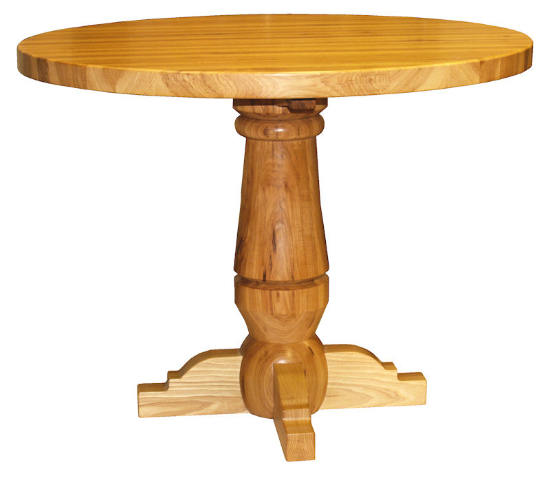 Pecan Round Pedestal Table