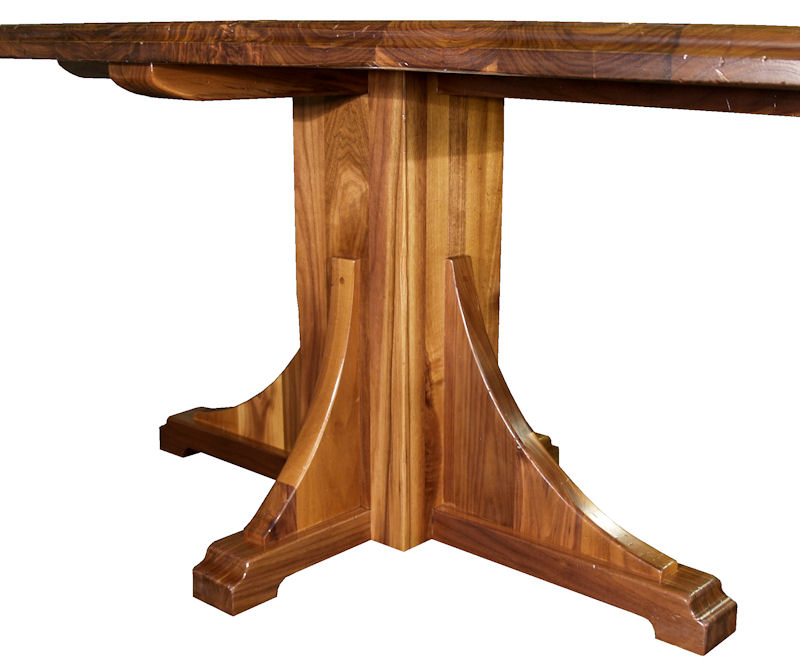 Pedestal-Style Walnut Table