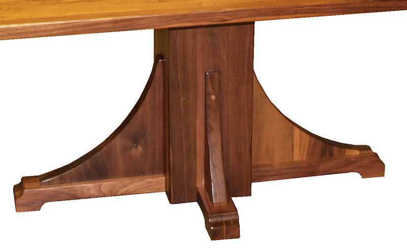 Pedestal-Style Walnut Table