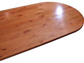 Alder face grain custom wood island countertop.