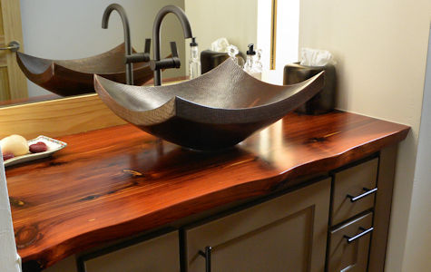 Edge Grain Red Cedar Wood Countertop