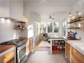 Sipo Mahogany edge grain custom wood countertop.