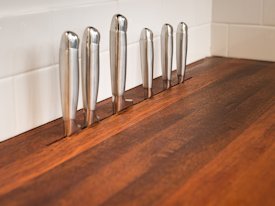 Sipo Mahogany edge grain custom wood countertop.