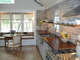 Sipo Mahogany edge grain custom wood countertop.