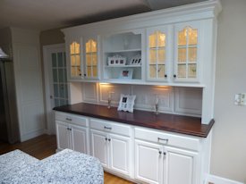 Sipo Mahogany face grain custom wood countertop.