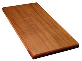 Sipo Mahogany face grain custom wood island countertop.