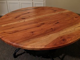 Spalted Pecan face grain custom wood table top.