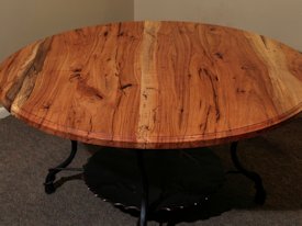 Spalted Pecan face grain custom wood table top.