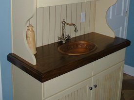 Walnut face grain countertop