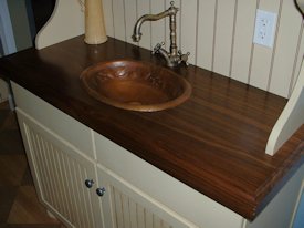 Walnut face grain countertop