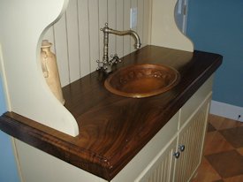 Walnut face grain countertop
