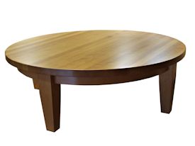 Custom round Beech coffee table.