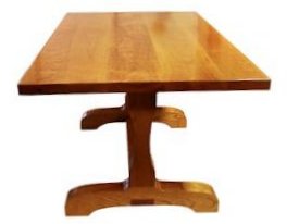 Custom face grain cherry trestle table.