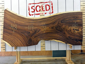 Guanacaste Live Edge Wood Slab - G15289