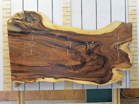 Guanacaste Live Edge Wood Slab - G15429