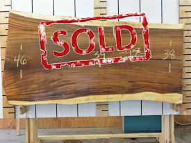 Guanacaste Live Edge Wood Slab - G1548